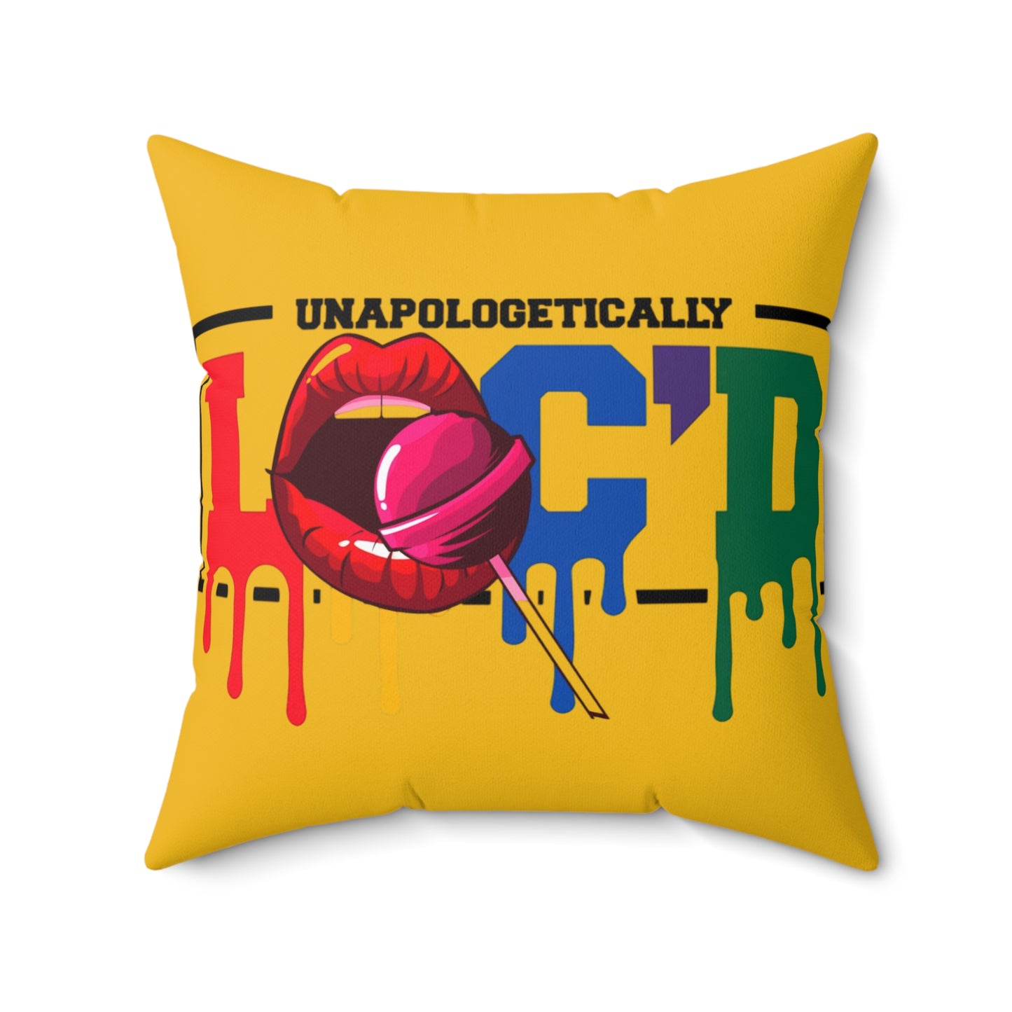 Loc'd Polyester Square Pillow