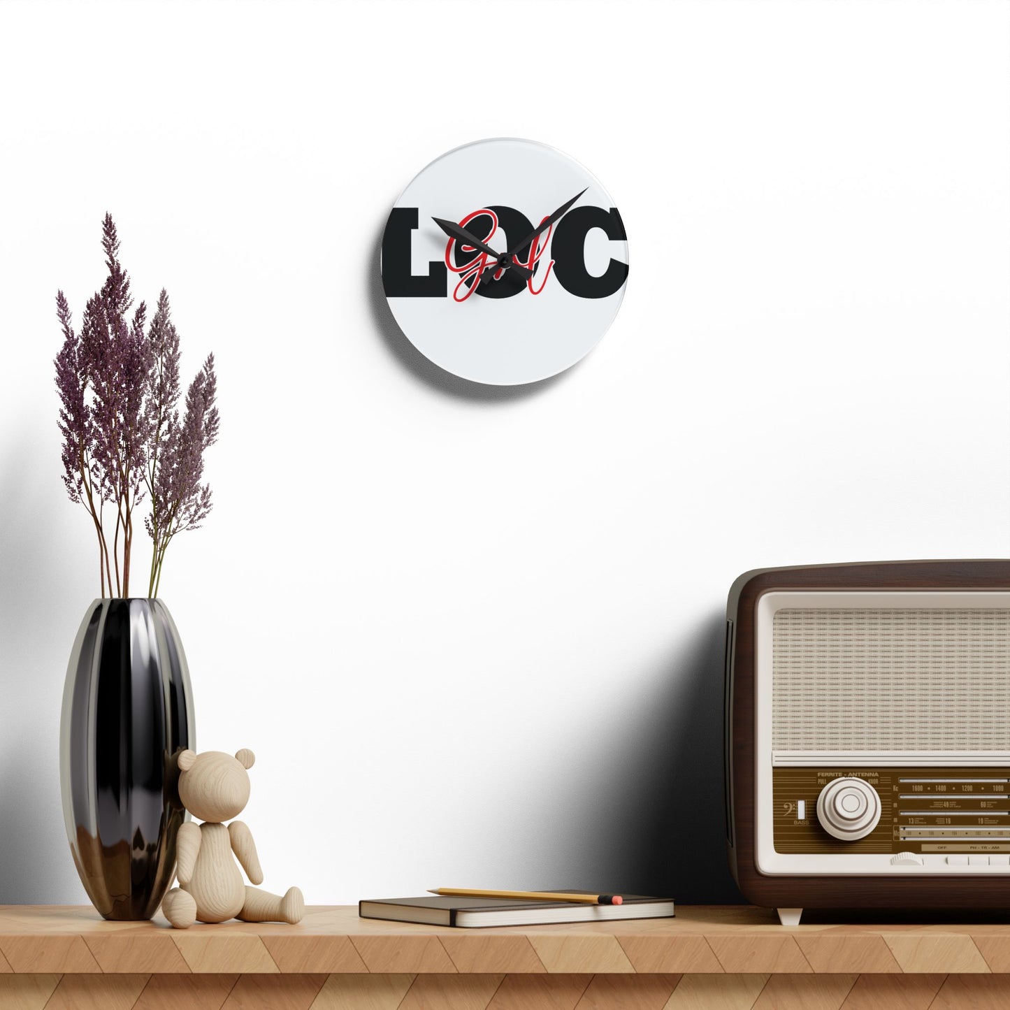 Loc’d girl/Acrylic Wall Clock