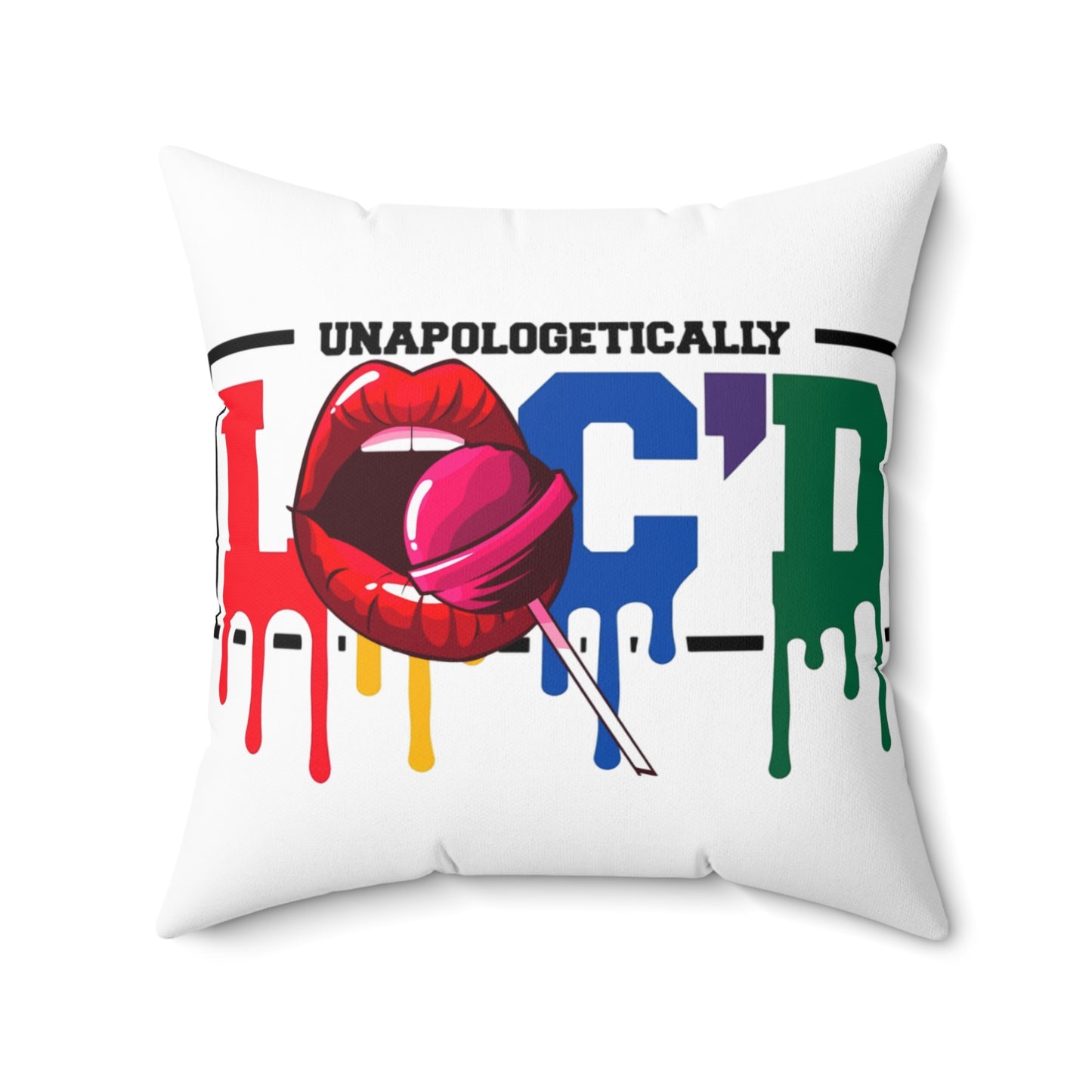 Loc'd Polyester Square Pillow