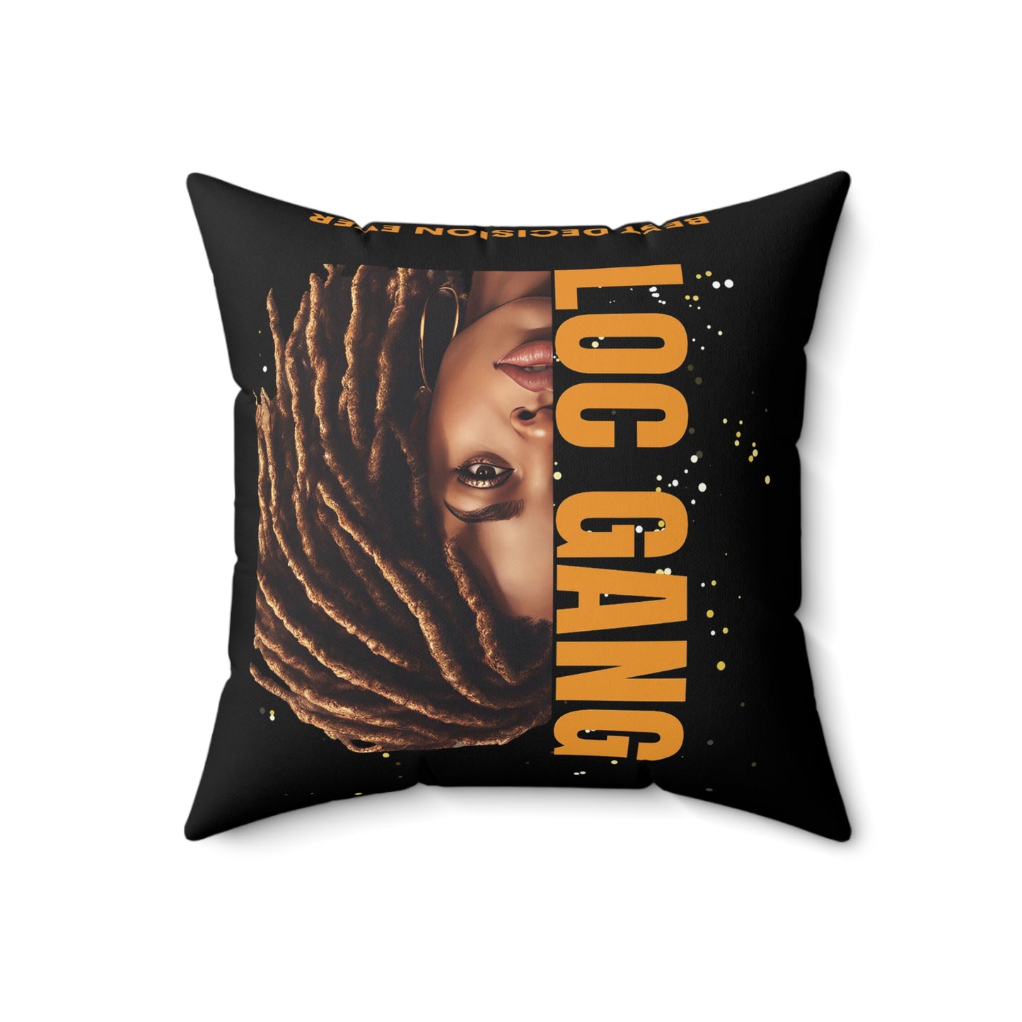 Loc Gang Spun Polyester Square Pillow