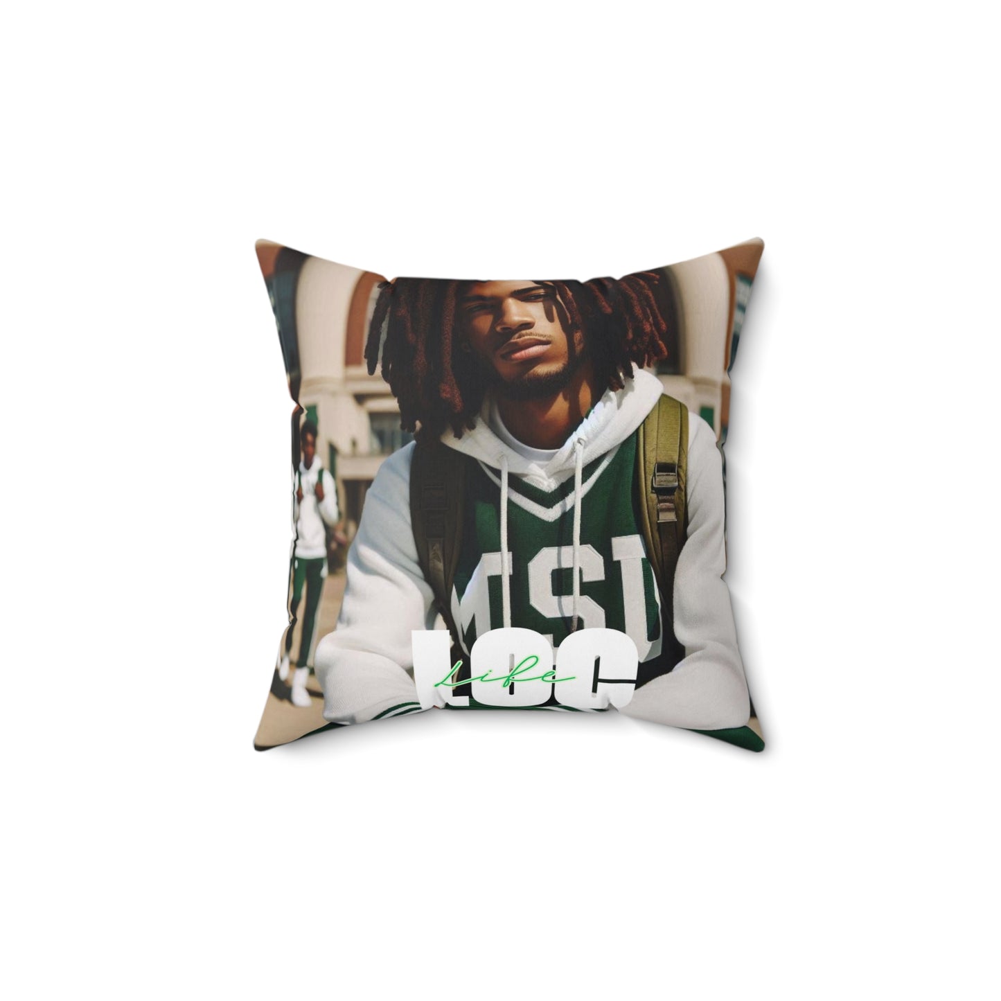 Loc'd Spun Polyester Square Pillow