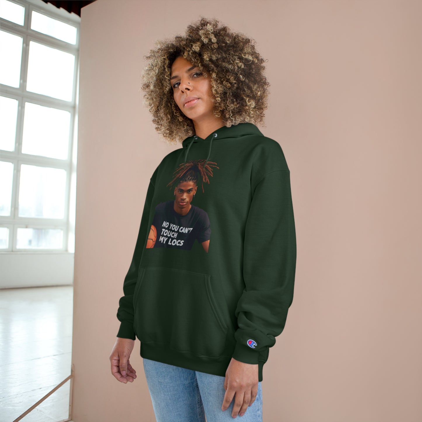 No you can't toch my Locs Champion Hoodie