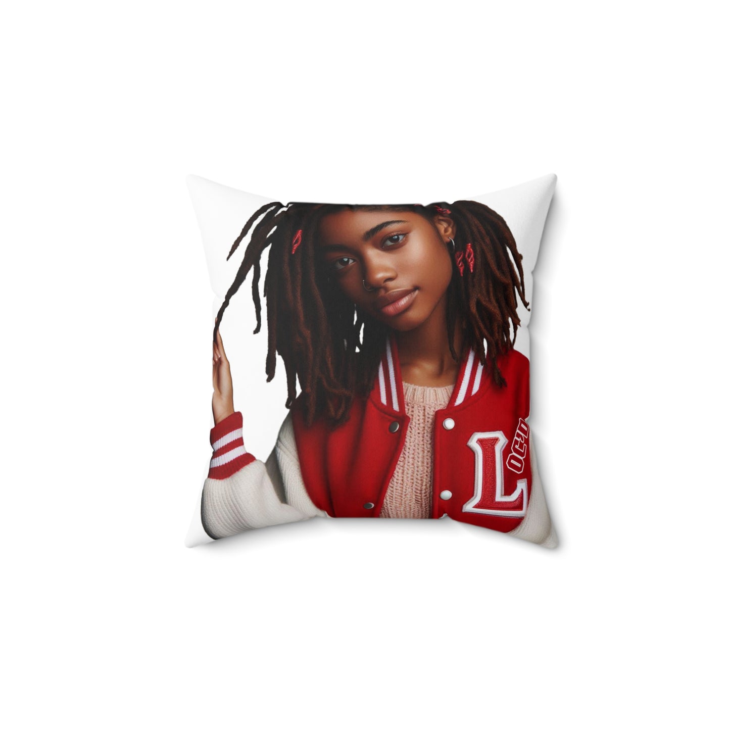Loc'd Spun Polyester Square Pillow