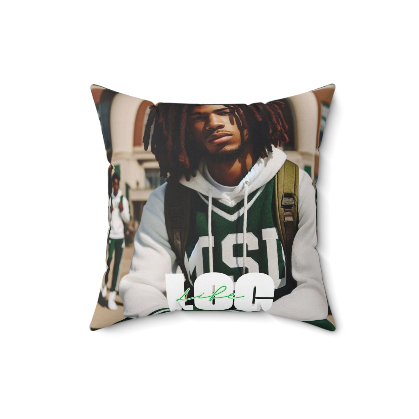 Loc'd Spun Polyester Square Pillow