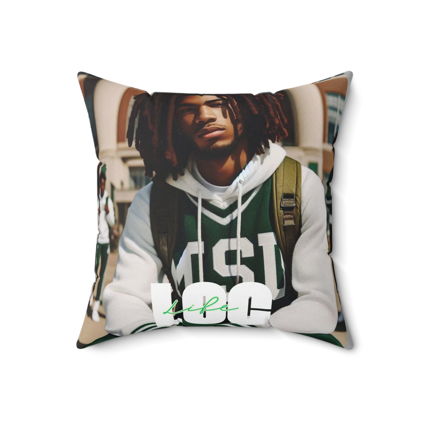 Loc'd Spun Polyester Square Pillow
