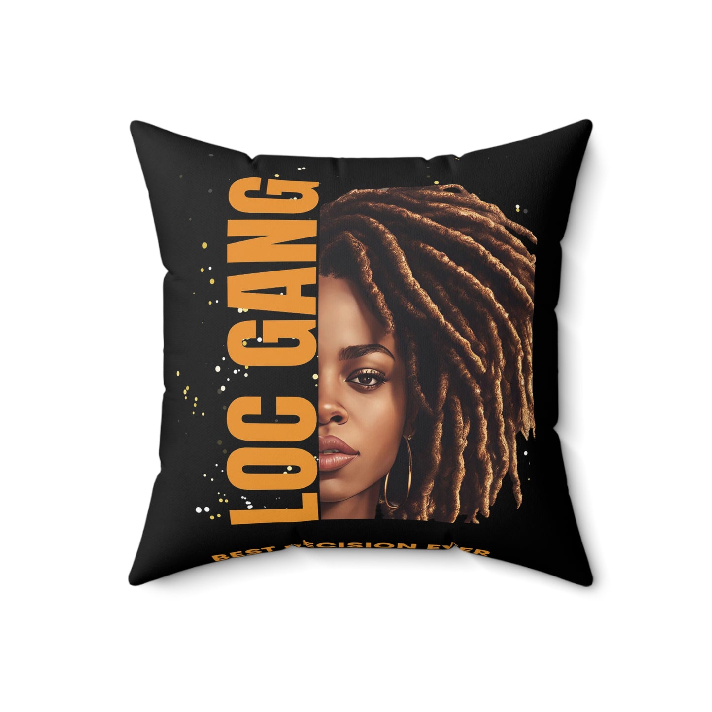 Loc Gang Spun Polyester Square Pillow