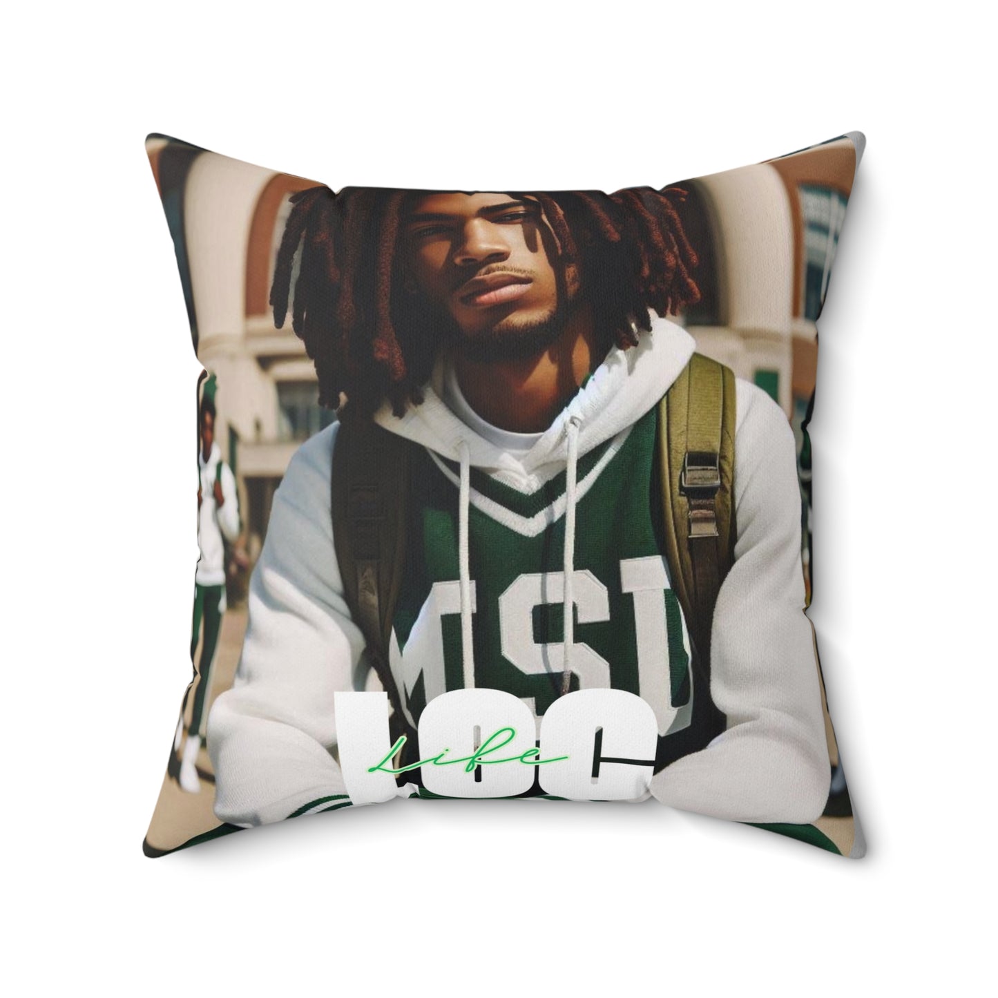 Loc'd Spun Polyester Square Pillow