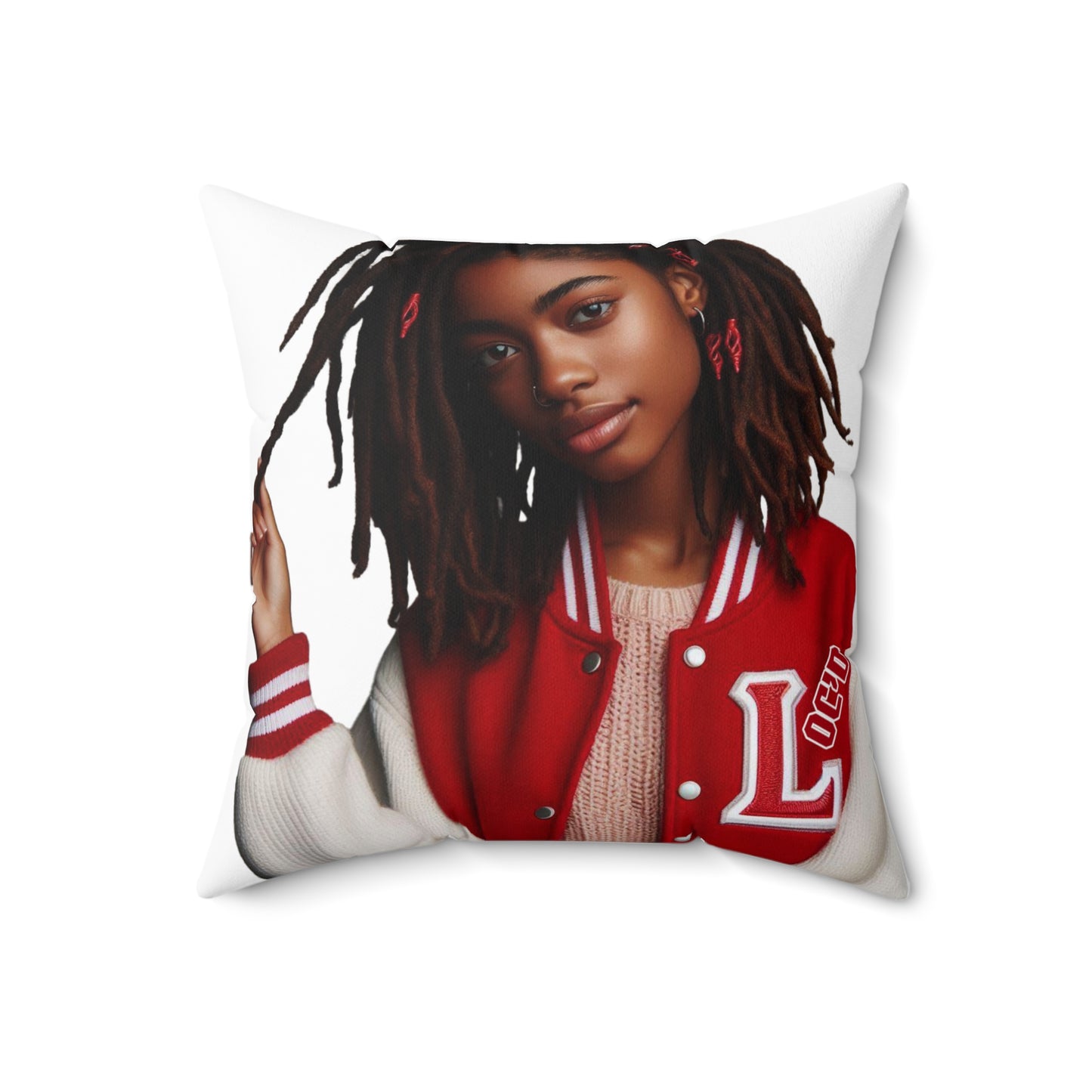 Loc'd Spun Polyester Square Pillow