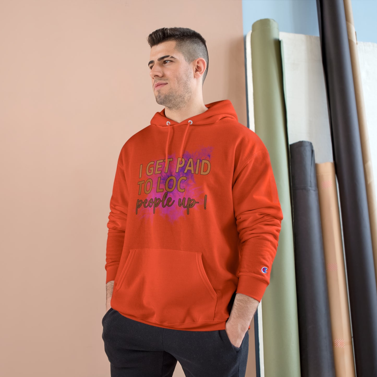 I get paid to LOC people up Champion Hoodie