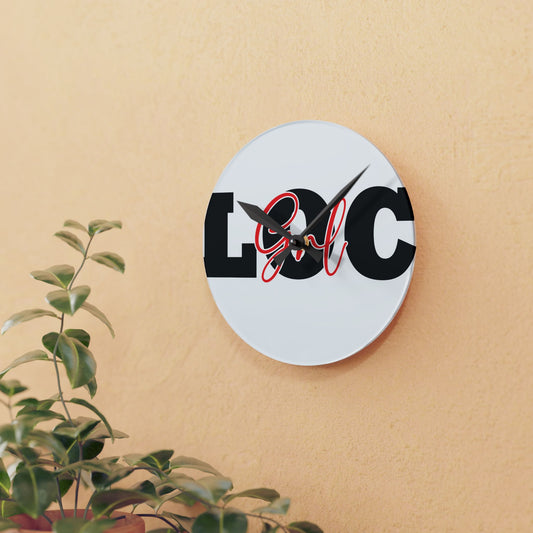 Loc’d girl/Acrylic Wall Clock